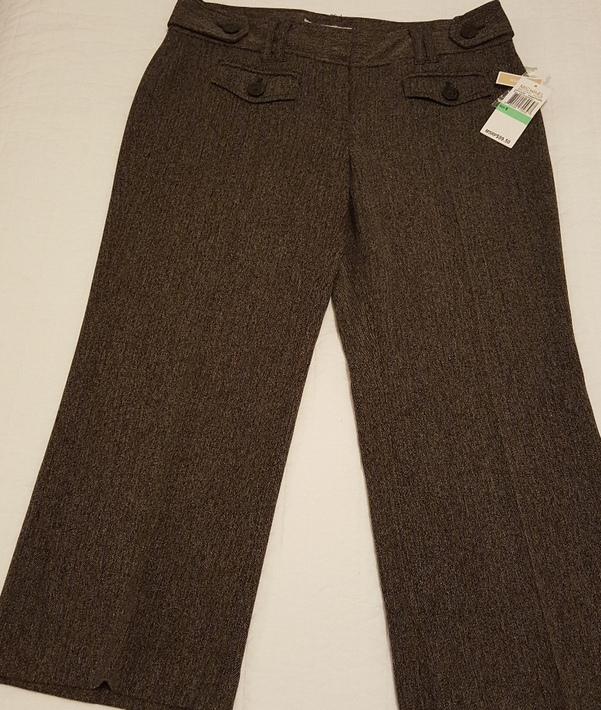 MICHAEL KORS WOOL SOFT CAPRI DRESS PANTS